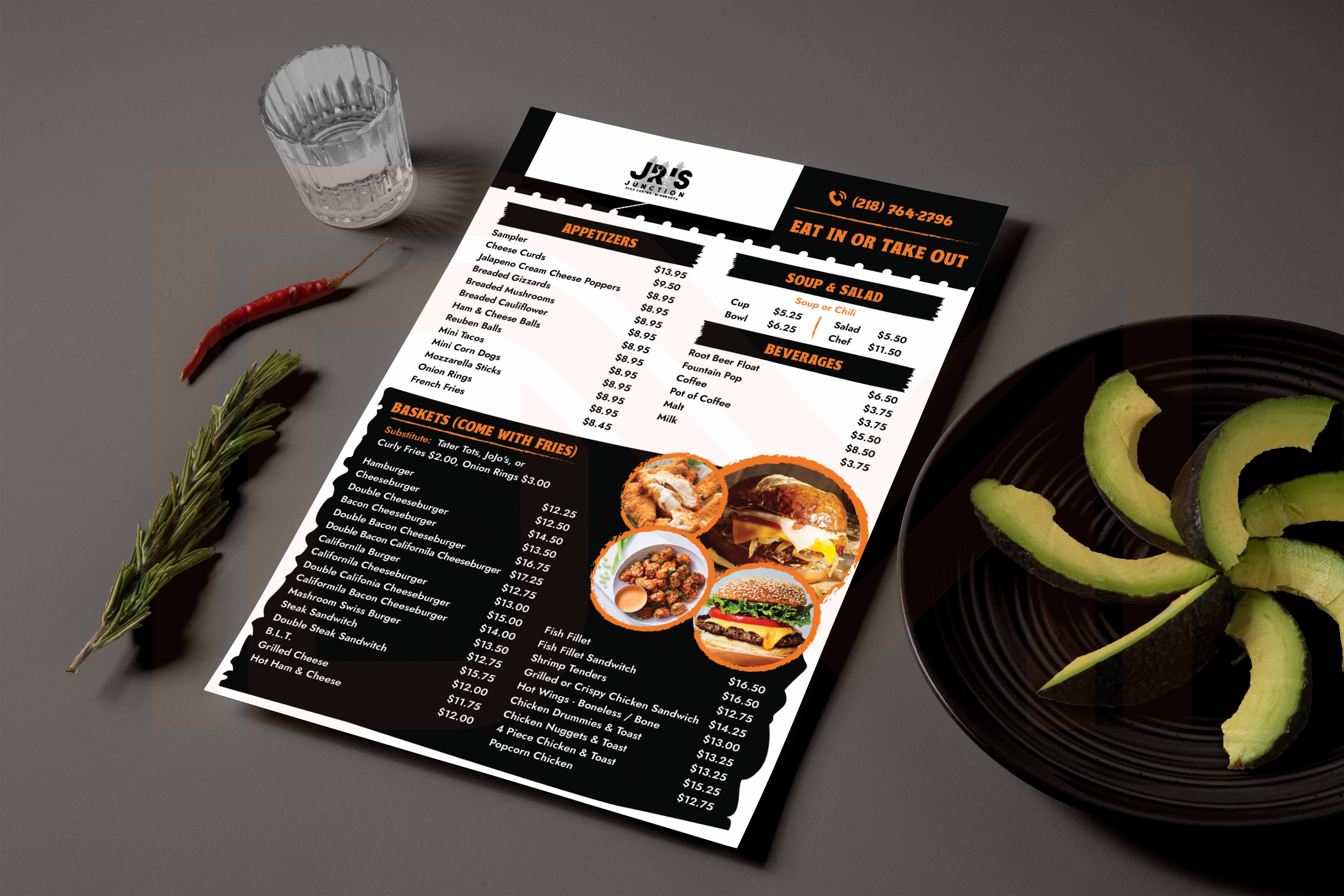 menu design services